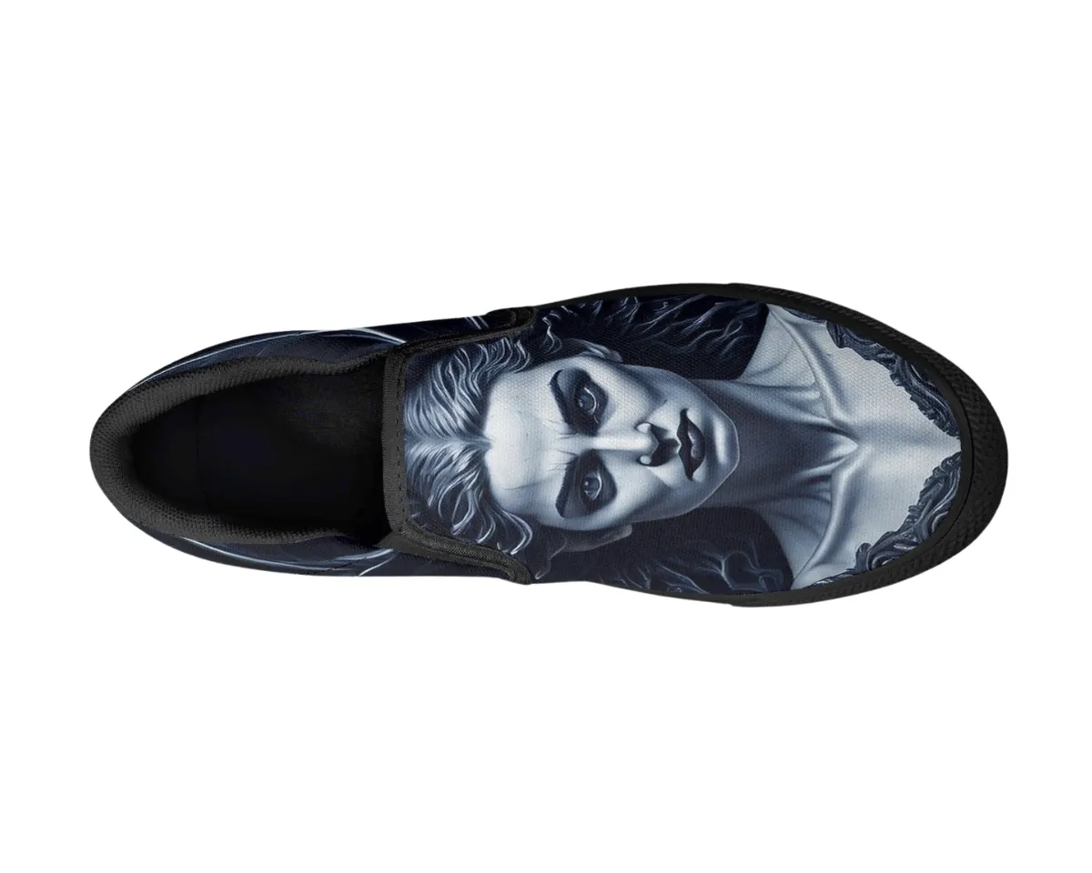Blue Demoness Slip-Ons