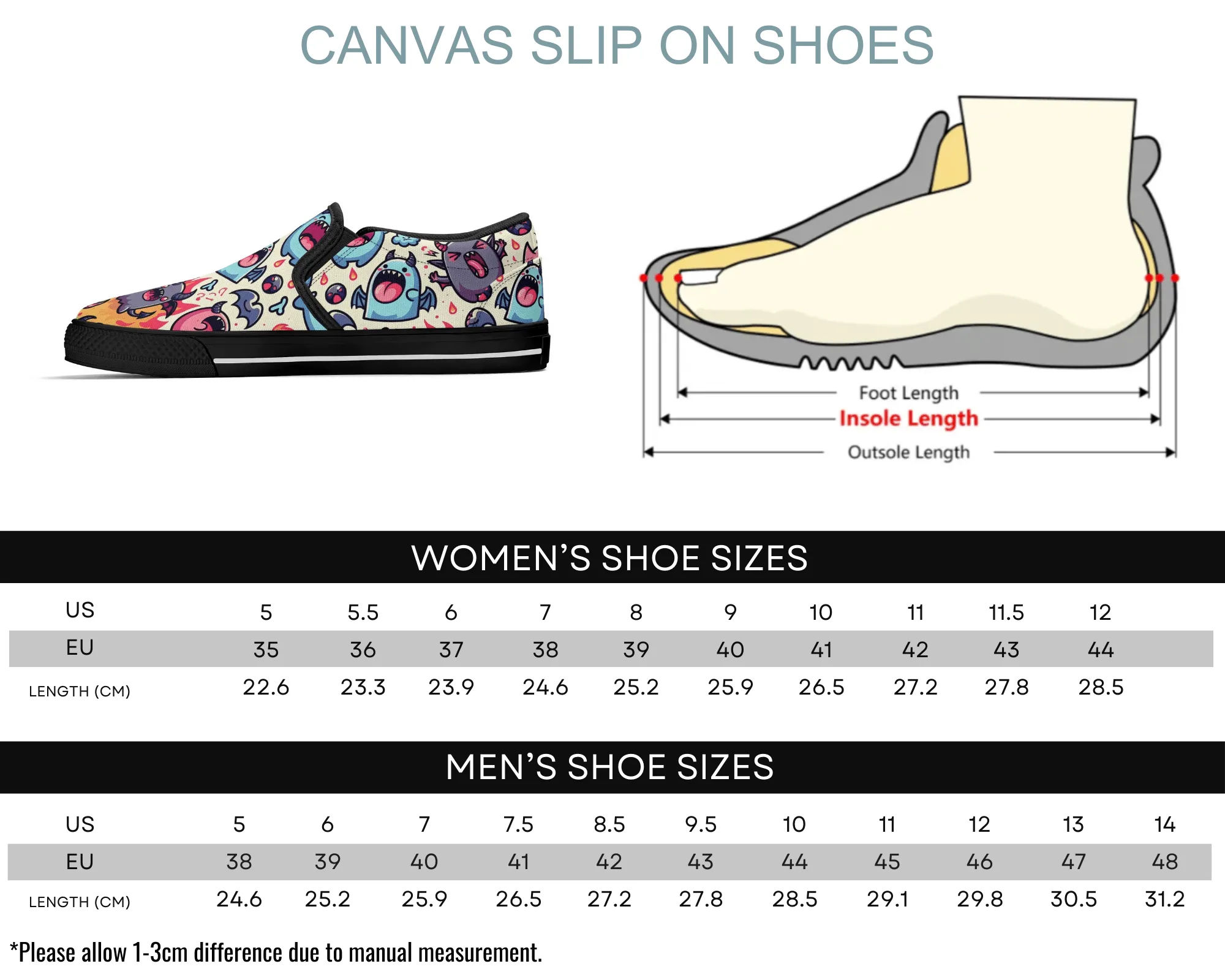 Bubble Demons Slip Ons