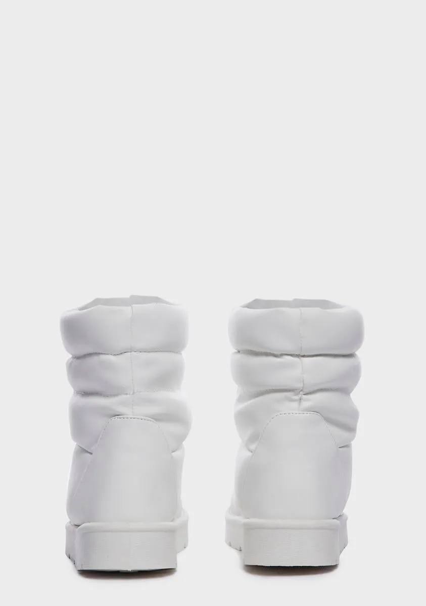 Let's Talk Soon Puffer Boots