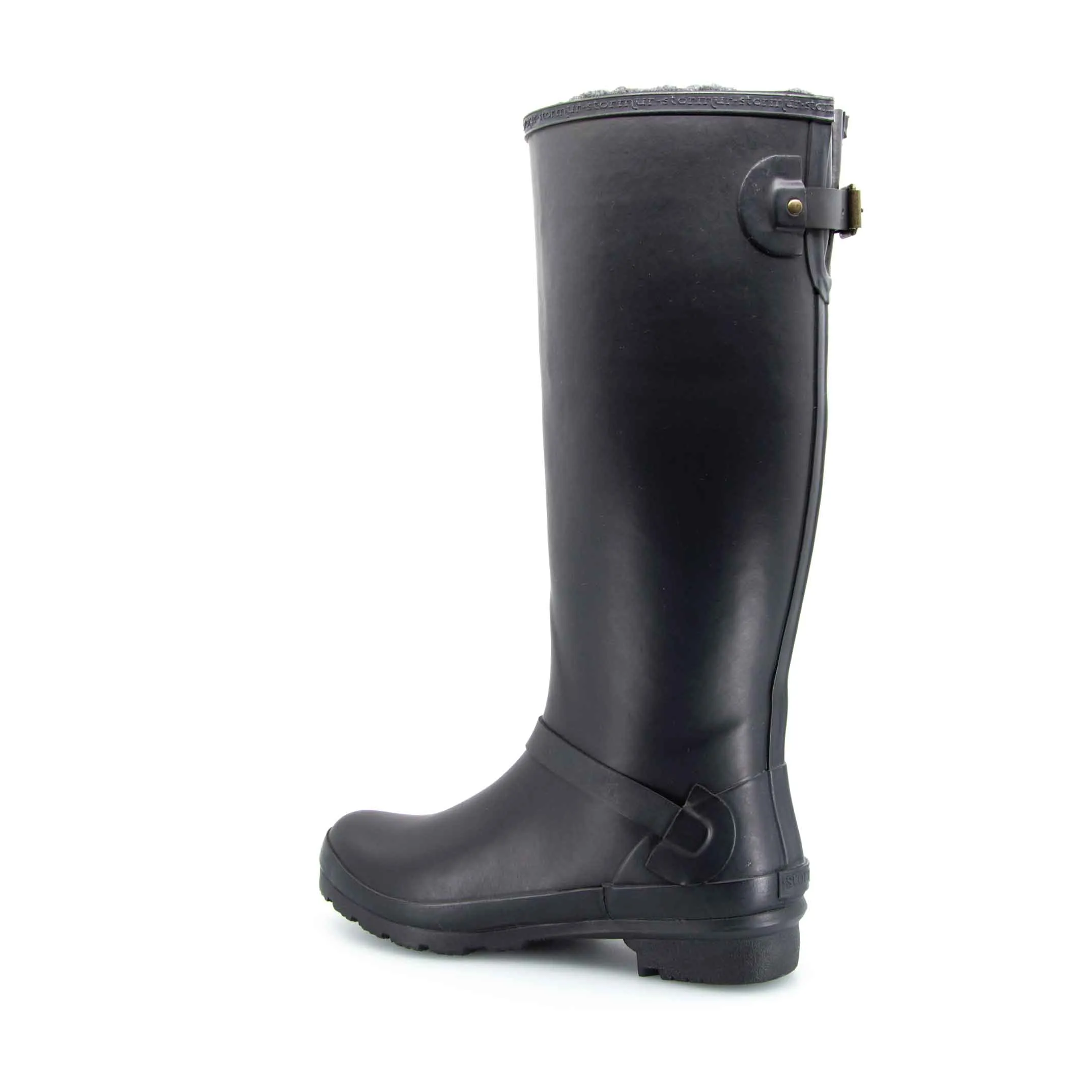 Original Fleeced Tall Gumboots Rustic Black