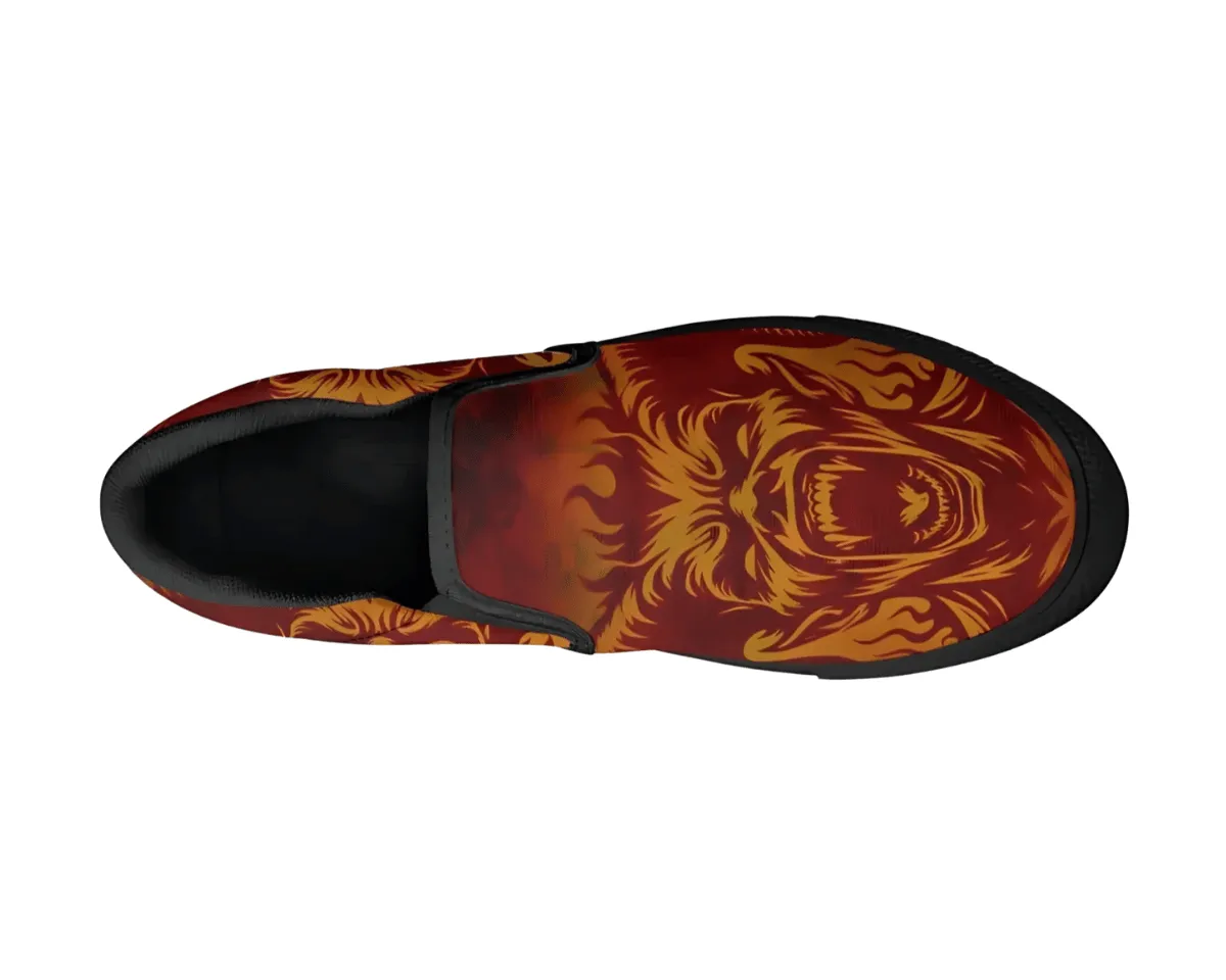 Screaming Demons Slip Ons