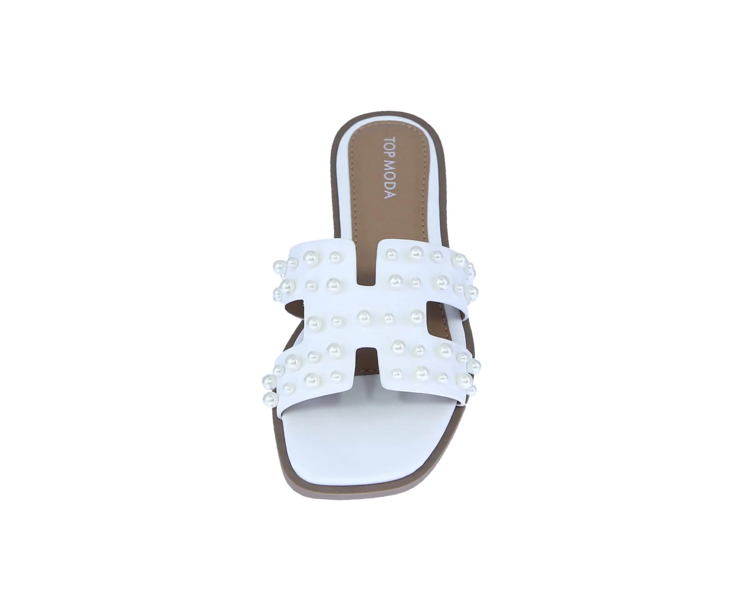 WOMAN'S SHOES WHITE PU LEATHER SANDALS ELIO-60